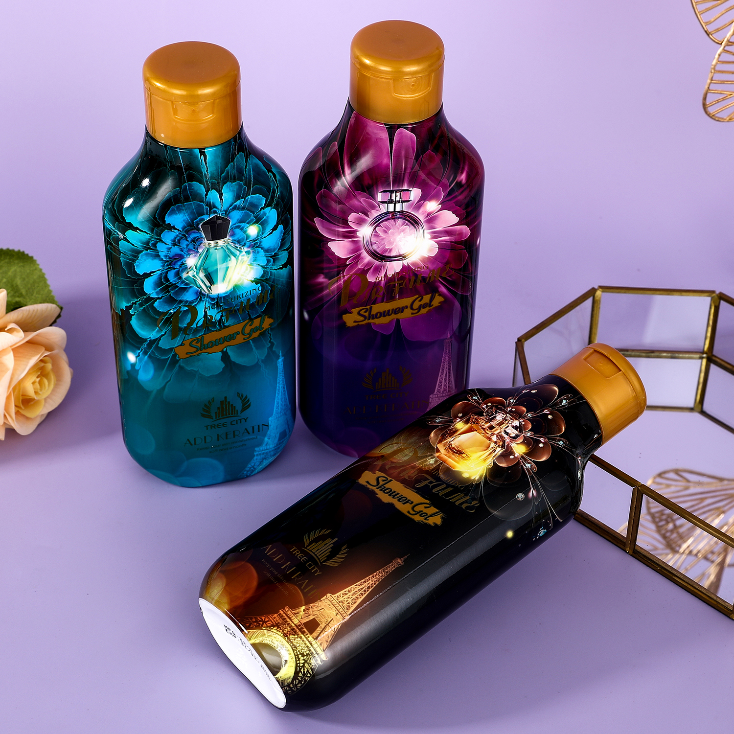 High Quality and Hot Selling Deeply Cleaning  and Nourishing the Skin Body Washing 3 Types 1000 ml Shower Gel from China supplier