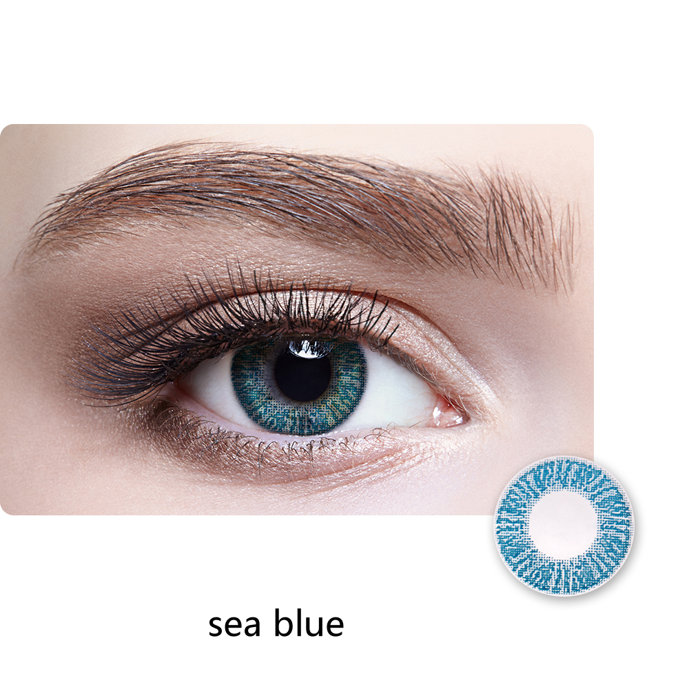 Color glasses contact lenses wholesale price diameter 14.5mm fashion color women's beautiful contact lenses from China supplier