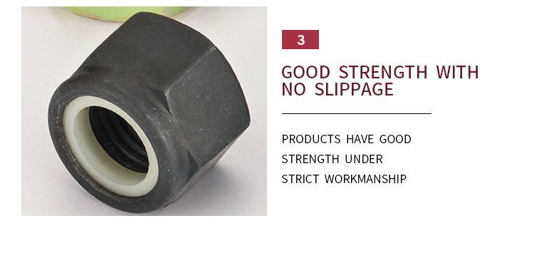 ISO7040 Unique Zinc Plated Flanged Steel Hex Nylon Locknut