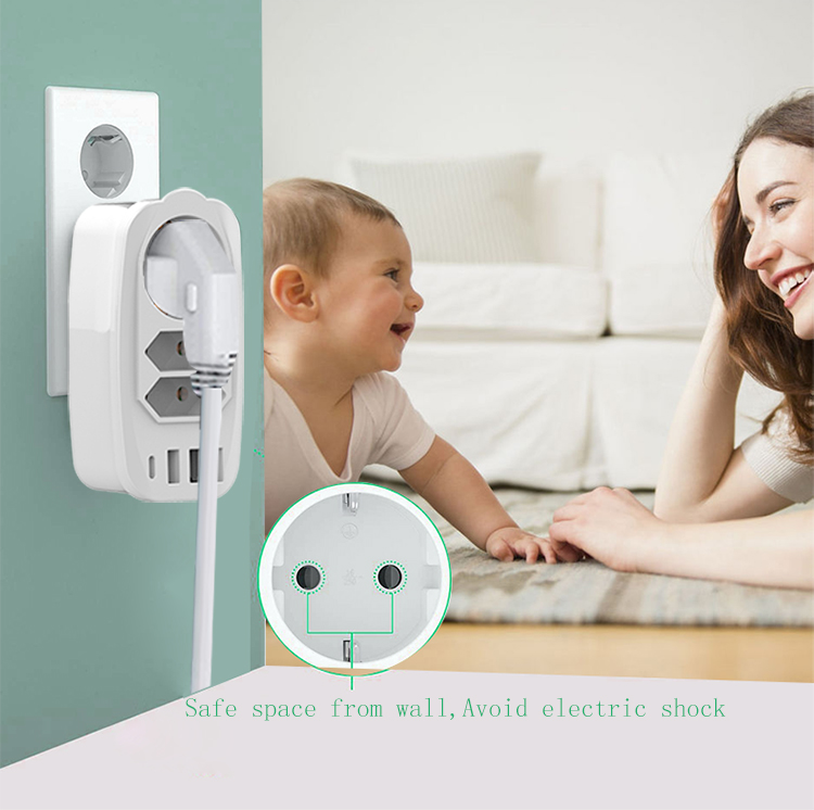 Smart power socket surge power strip battery powered plug socket for EU ...