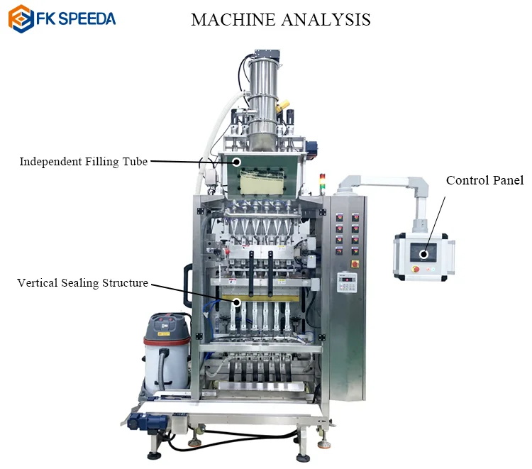 High speed multi lane 3g 5g 7g stick sugar packing machine/coffee powder stick filling automatic packaging machine from China supplier