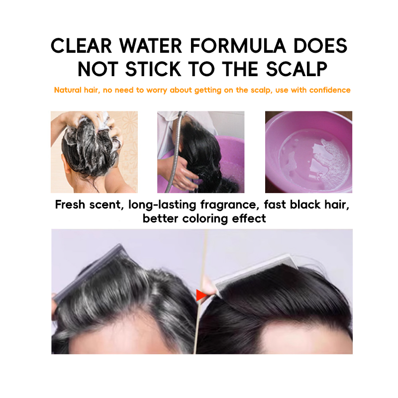 OEM & ODM Long-Lasting Private Label Black Hair Shampoo Natural Ingredients Cream Form Permanent Hair Dye from China supplier
