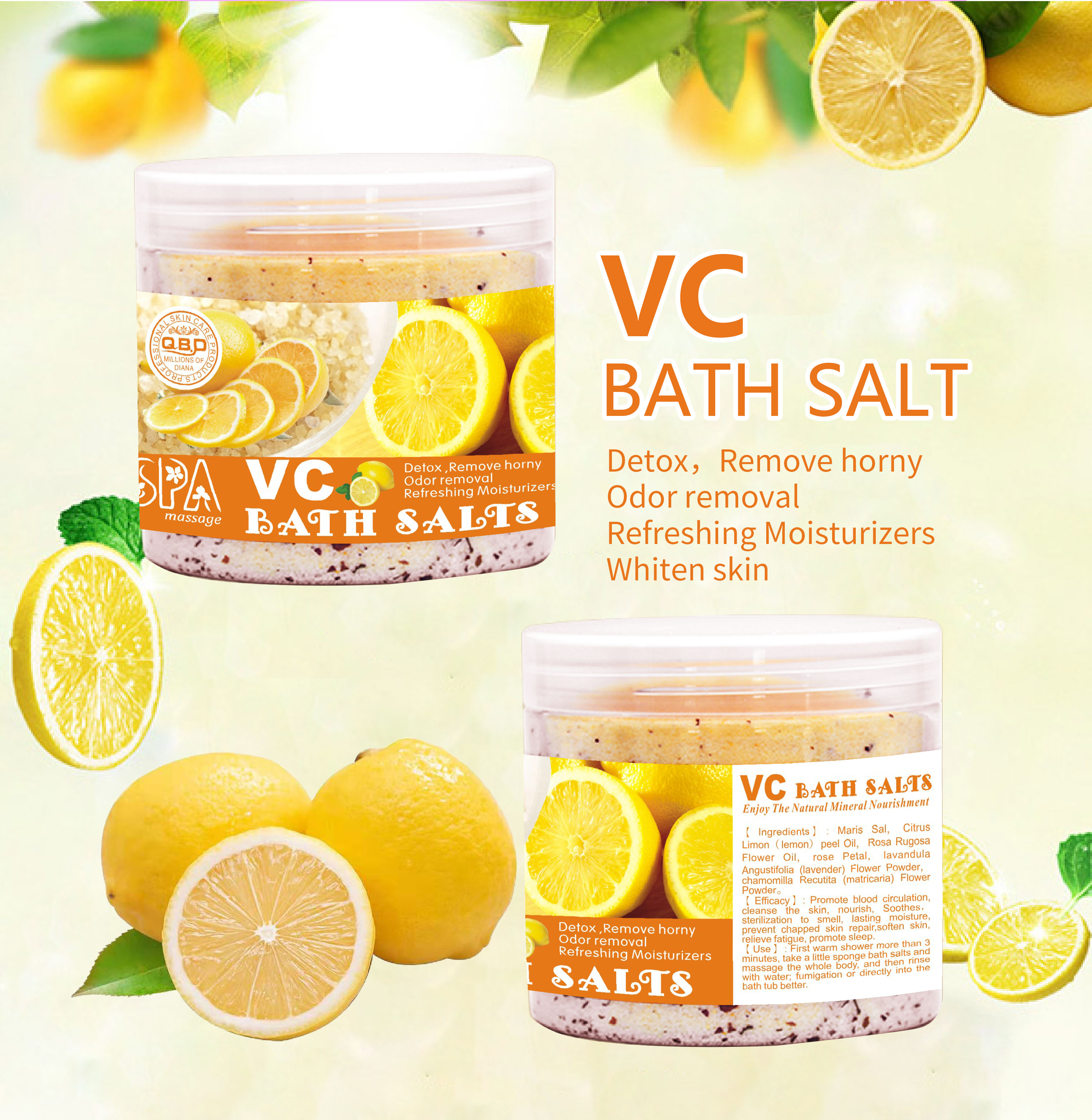 Private Label Beauty Organic Pure Body Scrub Whitening Sea Salt Sugar Exfoliator Skin Care Products Bath Salt from China supplier