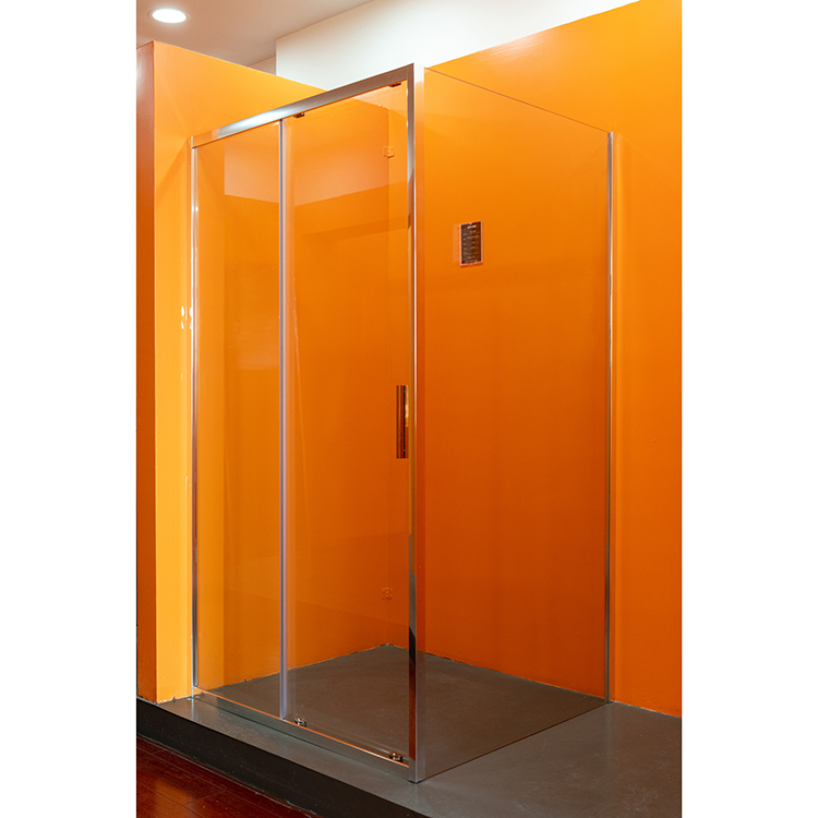 Custom Aluminum Frame slide curved bathroom glass shower door portable