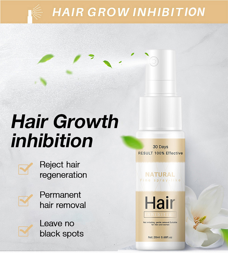 Factory Whole Sale 20ML Powerful Permanent Painless Hair Removal Stop Hair Growth Inhibitor from China supplier