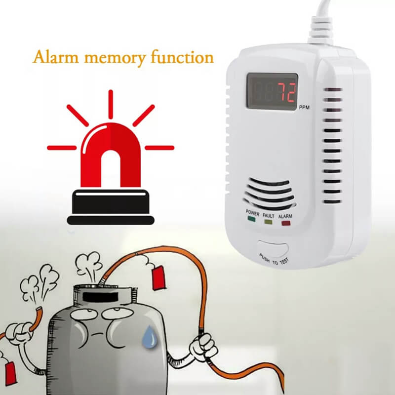 High Quality Home Natural LPG Gas Sensor Alarm Plug and Play Combustible Gas Detector from China supplier