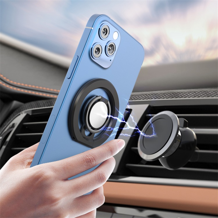 For MagSafe Magnetic Ring Phone Holder for iPhone 360 Degree Rotating Foldable Magnet Cell Phone Grip Kickstand from China supplier