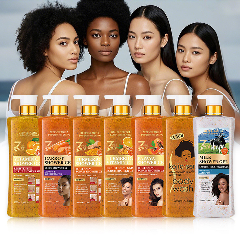 Original Papaya Scrub 1000ml Body Wash Long Lasting Fragrance Exfoliating Moisturizing Cross-border Turmeric Shower Gel from China supplier