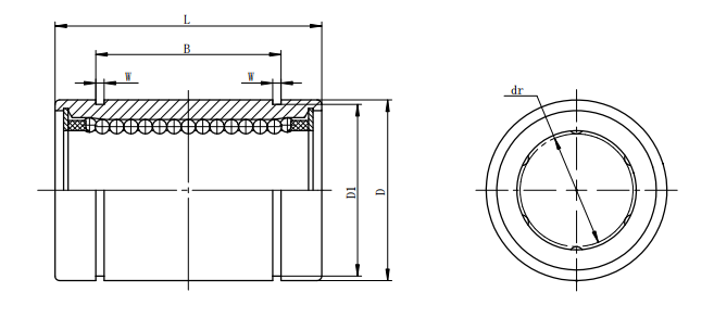 Industrial Bearing LM100UU Standard Type Linear Motion Ball Bearing Seals On Both Side High Precision,Rigidity Resin Retainer from China supplier