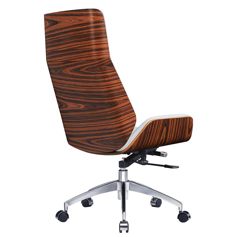 USA warehouse white color high back genuine leather office chair