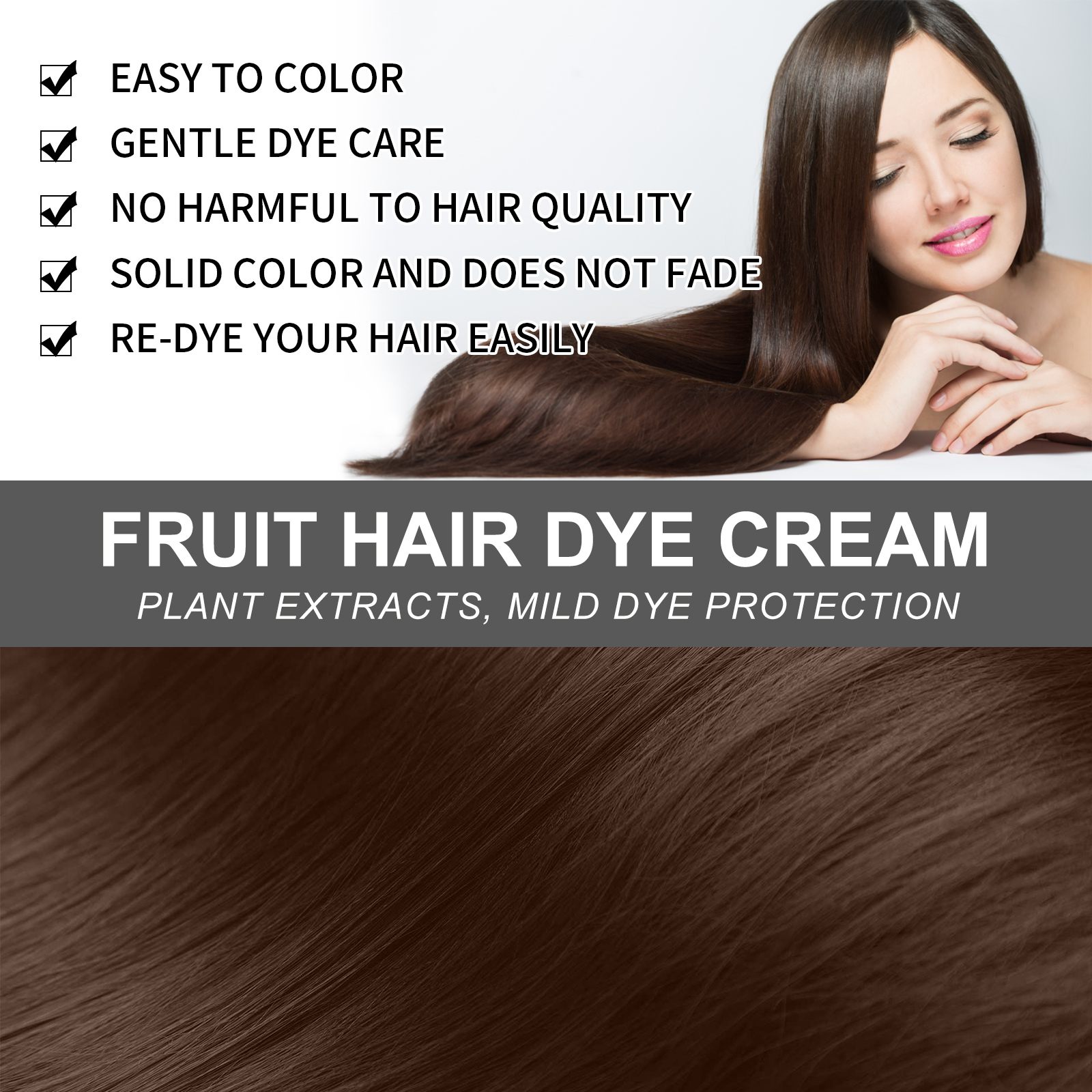 Private Label Available Popular Fruit Hair Full Dye Cream Black Easy to Color Green Pollution-Free Cream from China supplier