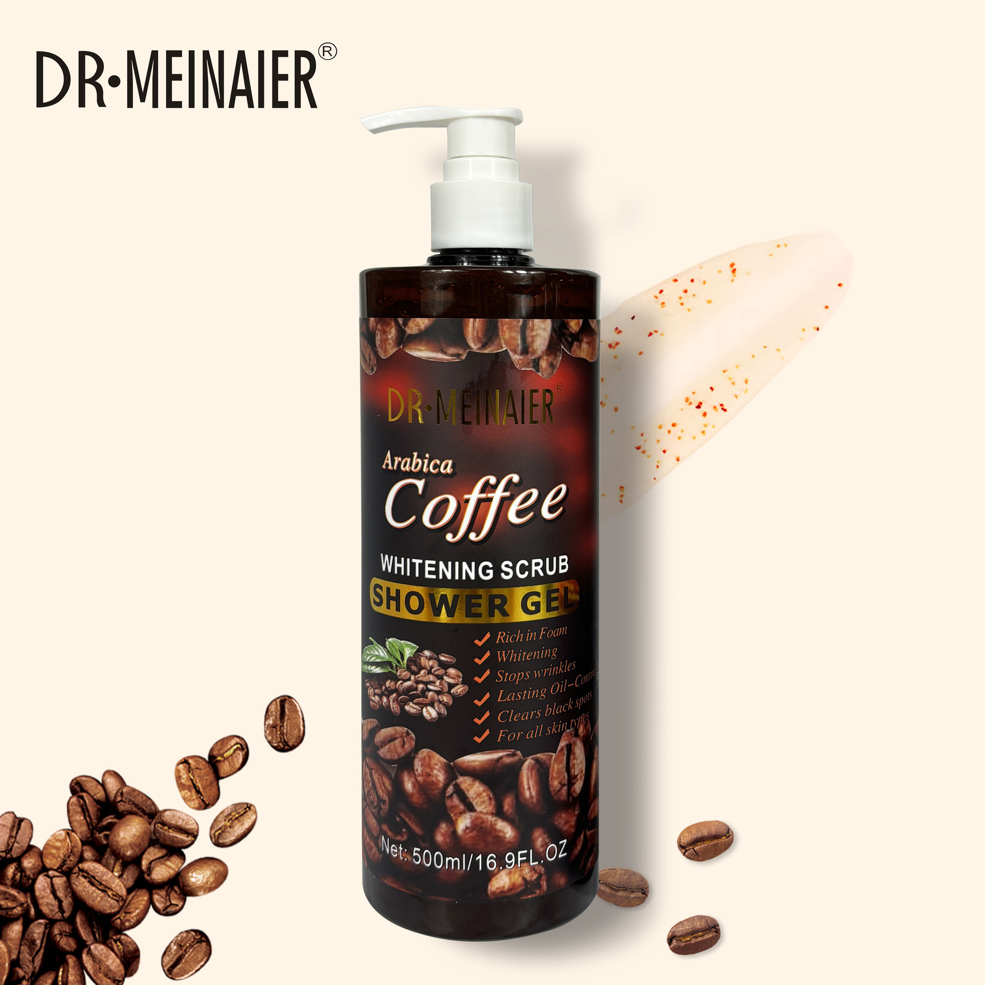 Private Logo Coffee Body Wash Gentle Exfoliating Scrub Deep Cleansing Refreshing Bubble Natural Moisturizing Brightening Skin from China supplier