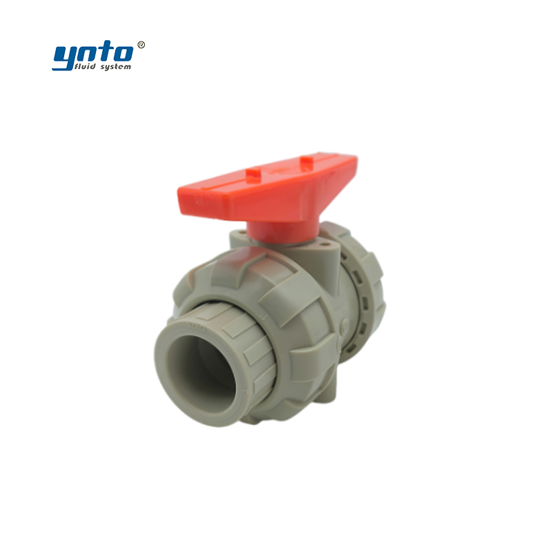 YNTO Customized plastic PPH 25 50mm Manual 2 way Ball Valve supplier water pvc 1/2" 1/4 2 4 6 inch mini ball valve from China supplier