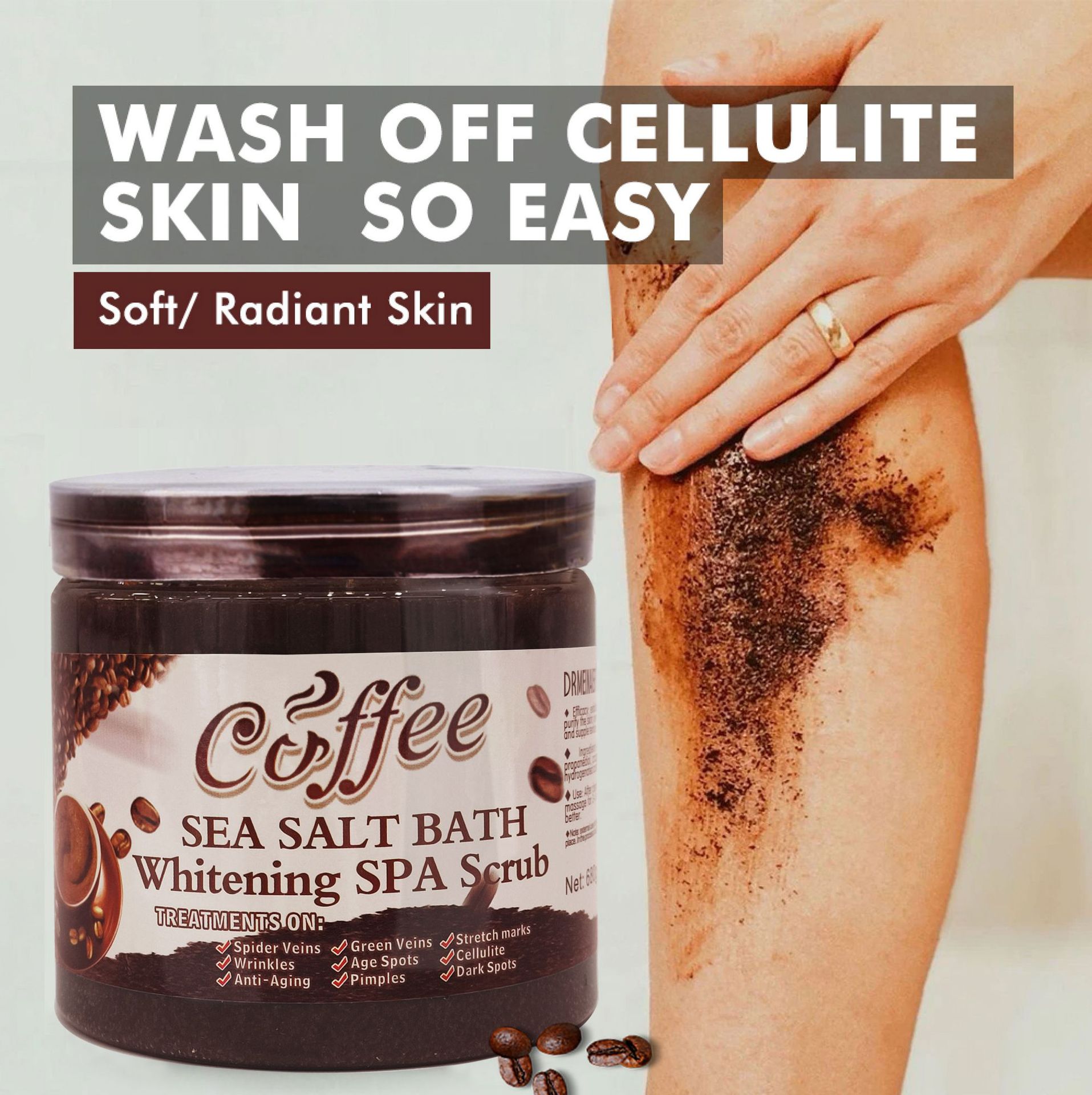 Private Label Coffee Scrub Anti Aging Whitening Tightening Clean Pores Chicken Skin Moisturizing Body Exfoliating Scrub from China supplier
