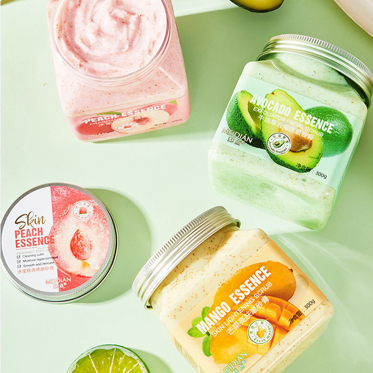 Shea Butter Exfoliating Scrub Cream Body Scrub Ice Cream Fruit Bulk Whitening Private Label  Scrub Cream from China supplier