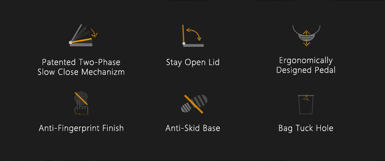 Metal trash can for kitchen/restaurant/hotel room/living room