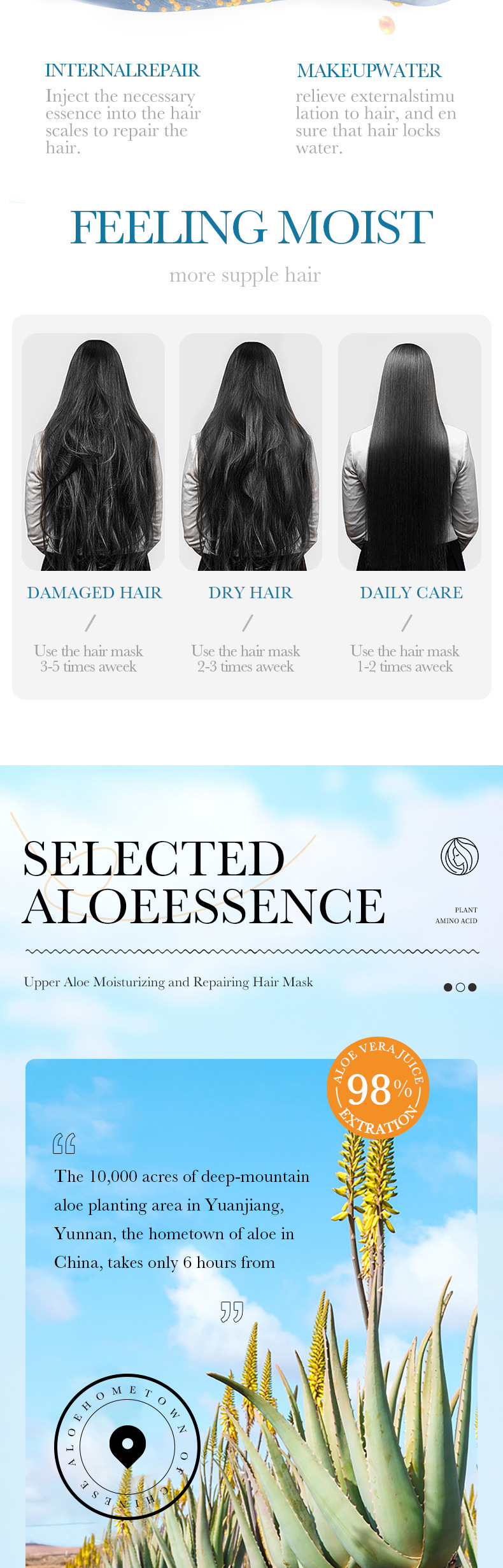 OEM Wholesales Ginger/ Aloe Vera Hair Mask, Deep Repair Damage Hair Root, Professional Treatment Repair for Dry Damaged from China supplier