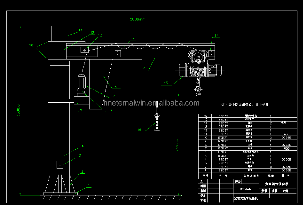 10 ton portal crane jib crane dwg