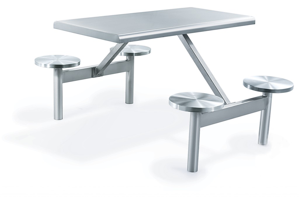 2/4/6/8 stainless steel school restaurant canteen table set durable from China supplier