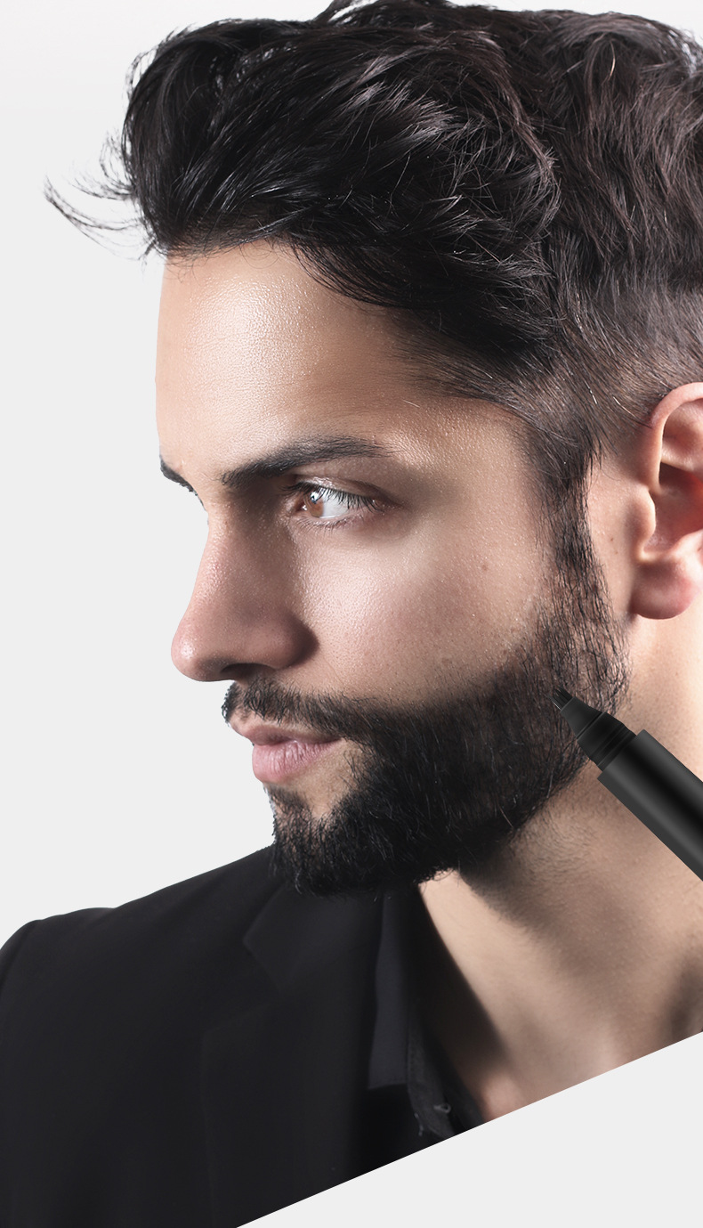 Men's Private Logo Beard Filler Pen Kit Easy-to-Use for Creating Thick Beard Hairline Hair Color Products from China supplier
