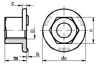JIS B 1200-2007 High quality wholesale carbon steel Hex Weld Nuts with Flange