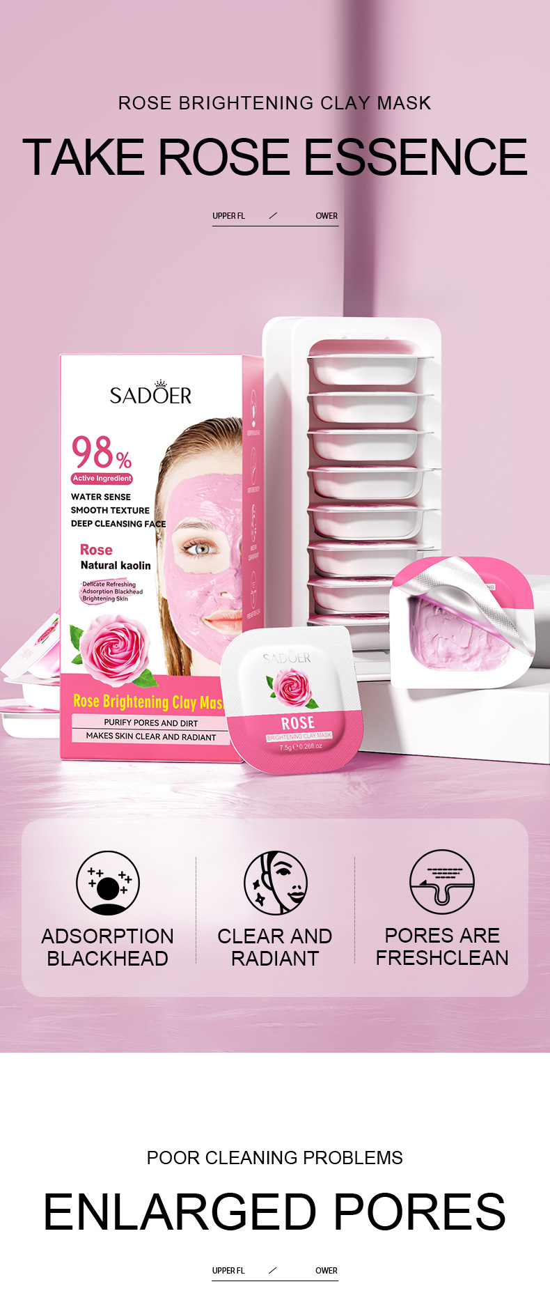 Organic Green Tea Ginger Rose Face & Body Mask Wholesale Deep Clean and Whitening Moisturizing Effects from China supplier