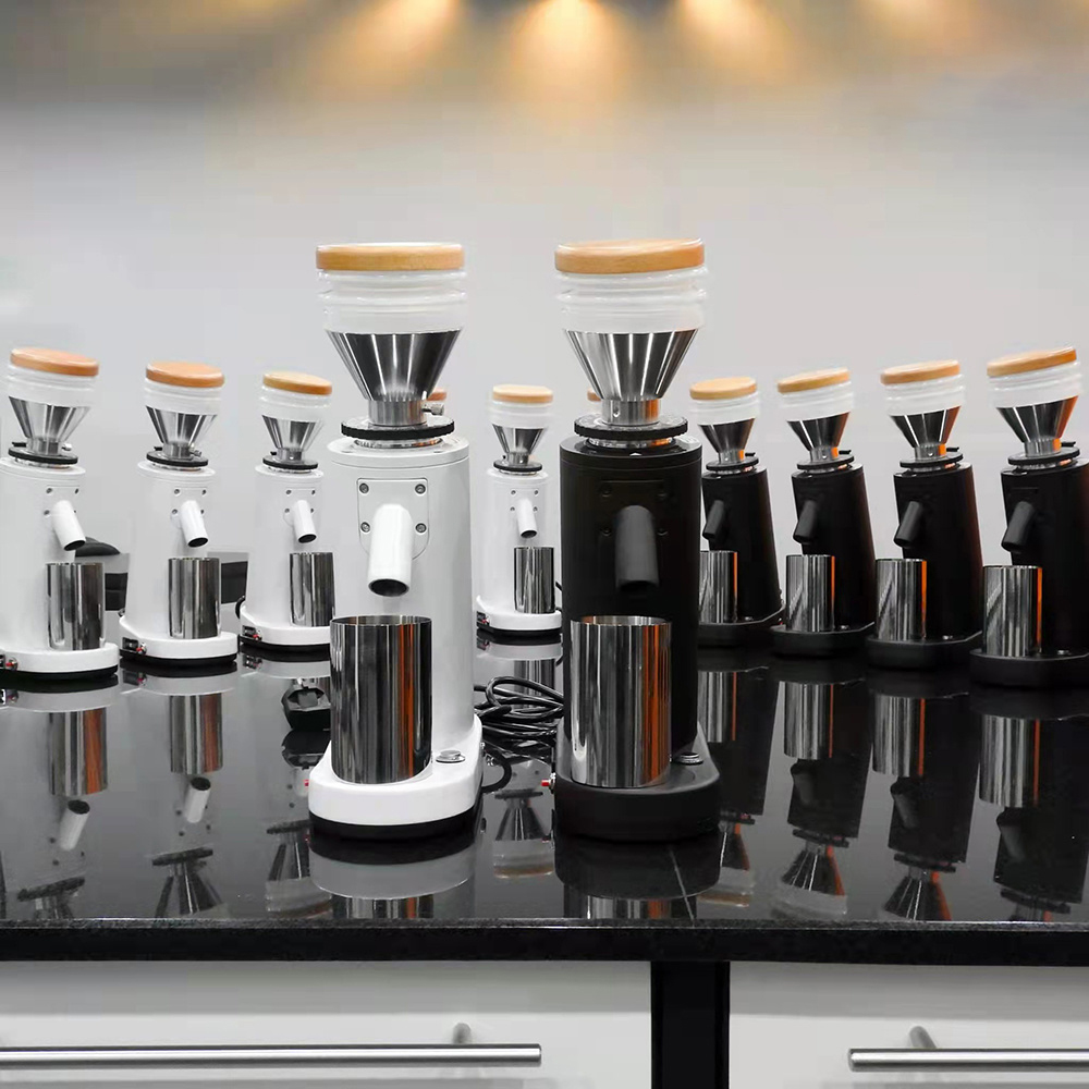 Commercial Coffee Maker with Grinder Automatic Coffee Machine with Electric Stainless steel Conical Burr Coffee Grinder DF64