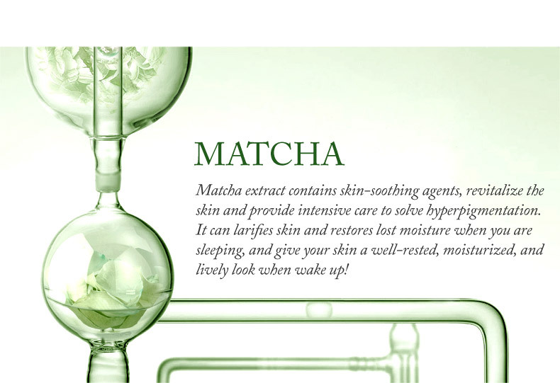 LAIKOU Travel Pack Oil Control Moisturizing Whitening Shrinking Matcha Sleeping Facialmask from China supplier