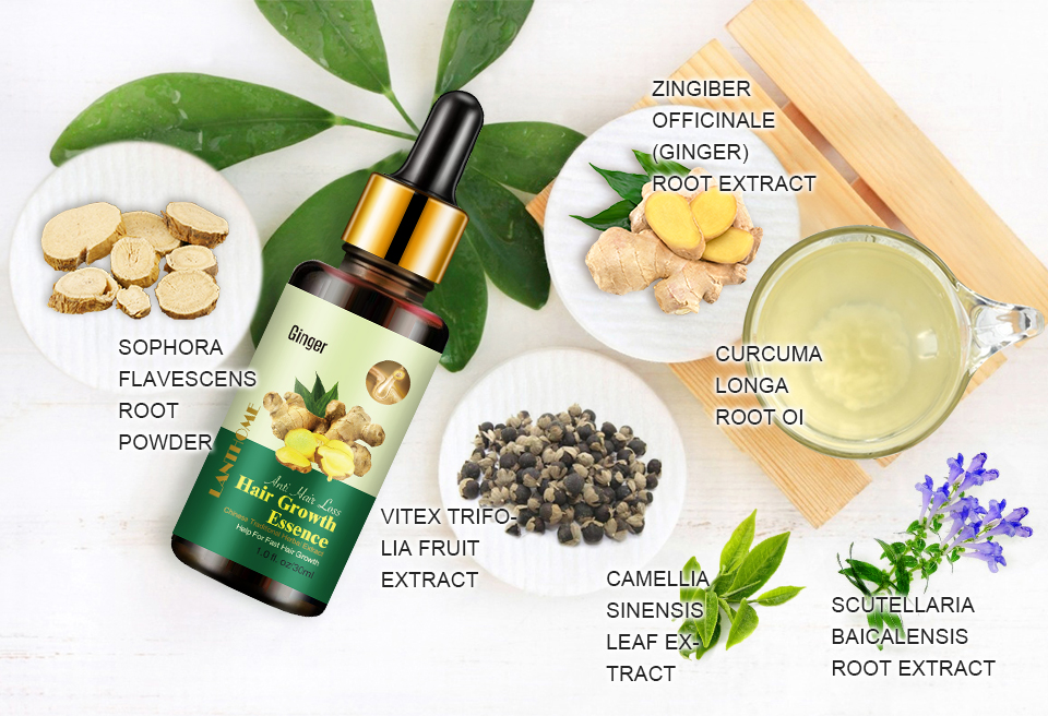 7Days Organic Coconut Oil Hair Growth Essence Dense Hair Repair Serum Fast Hair Growth Treatment 30ml Ginger Germinal Tea Oil from China supplier