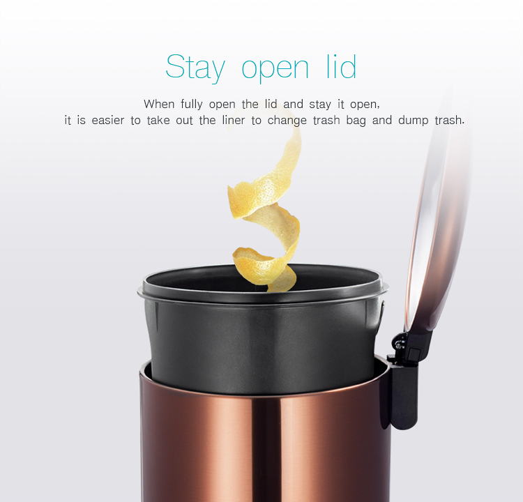 round waste bin 5L oval foot pedal bin