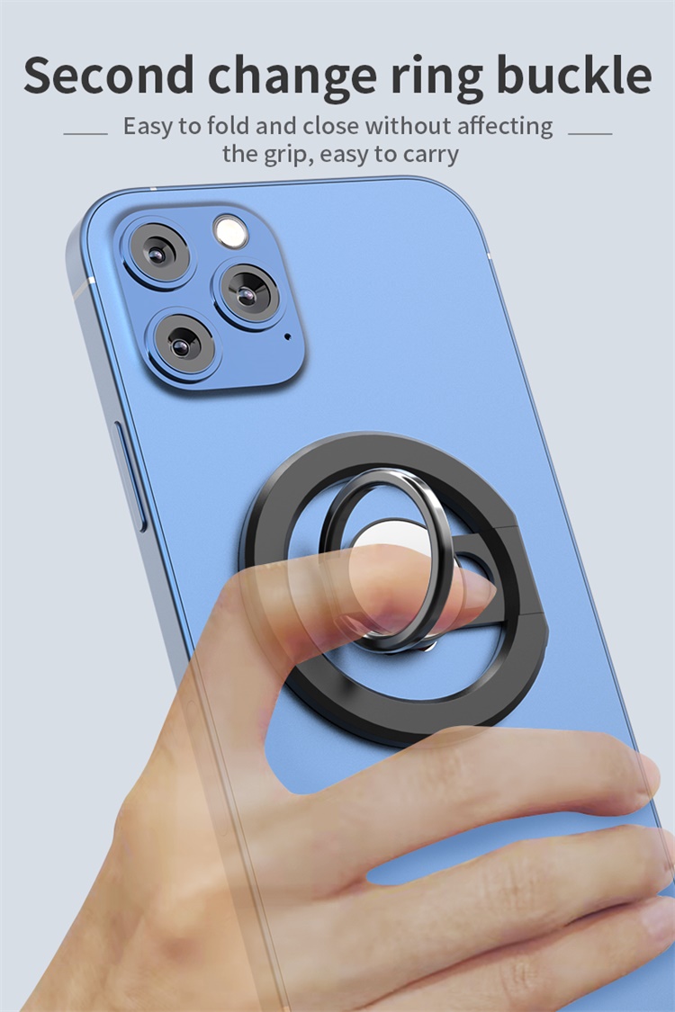 For MagSafe Magnetic Ring Phone Holder for iPhone 360 Degree Rotating Foldable Magnet Cell Phone Grip Kickstand from China supplier