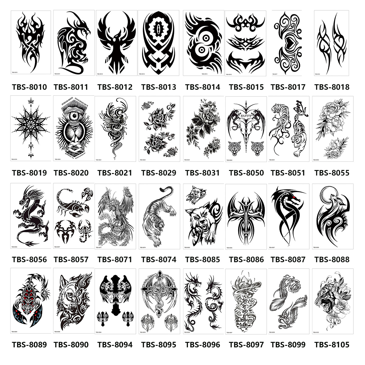 Custom OEM 3D Tattoo Designs Stencils Temporary Tattoo Paper Ink Tatu ...