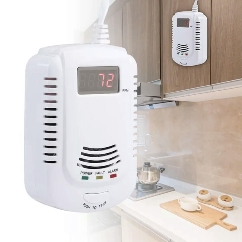 High Quality Home Natural LPG Gas Sensor Alarm Plug and Play Combustible Gas Detector from China supplier