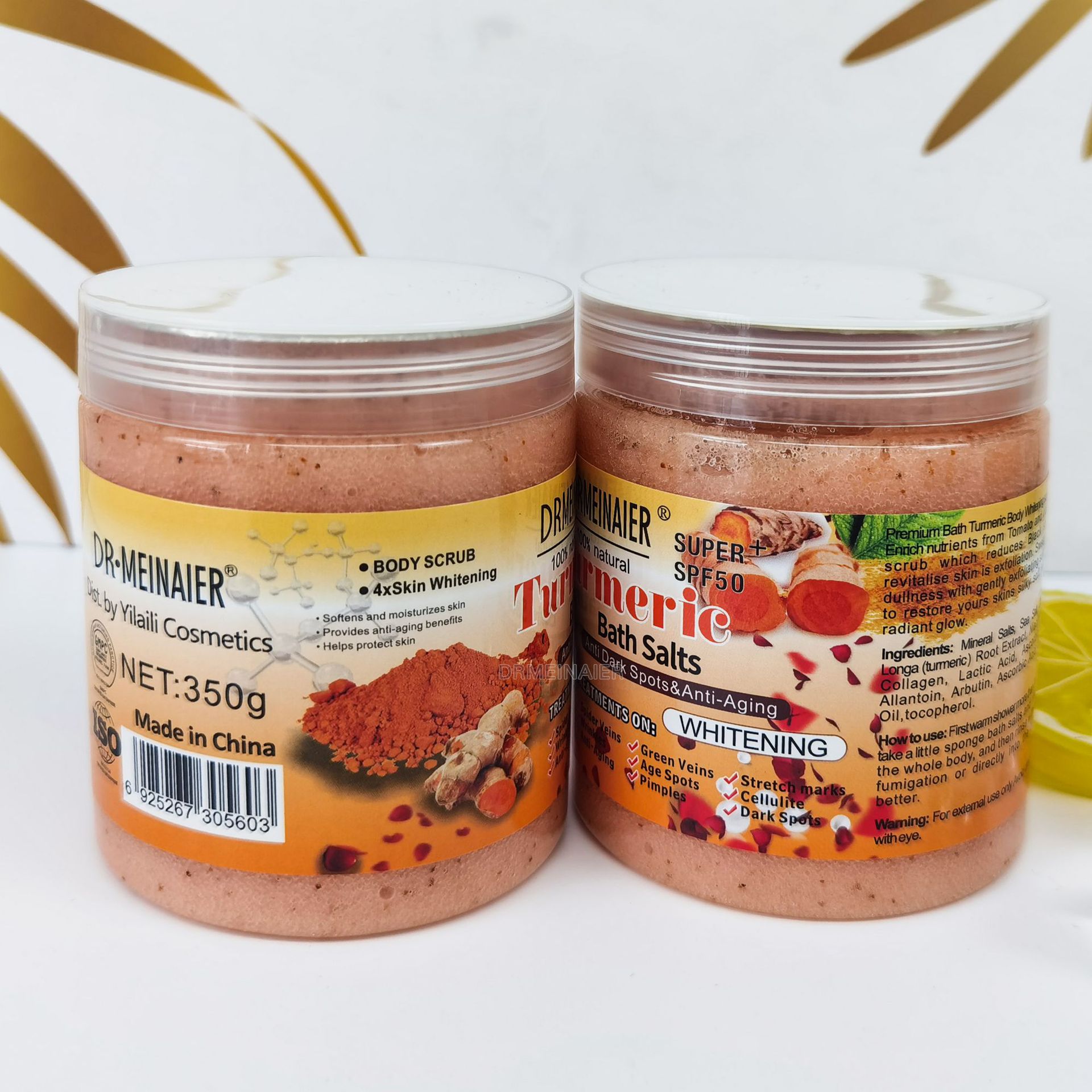 Private Label 350g Turmeric Scrub Foaming Bath Salt Exfoliator Lady Skincare Body Scrub Turmeric Clean Dark Spots Products from China supplier