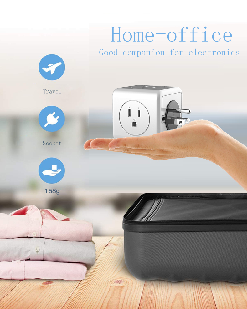 Smart power socket surge power strip battery powered plug socket for EU ...