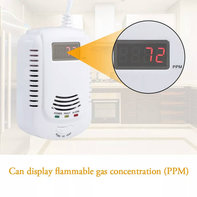 High Quality Home Natural LPG Gas Sensor Alarm Plug and Play Combustible Gas Detector from China supplier