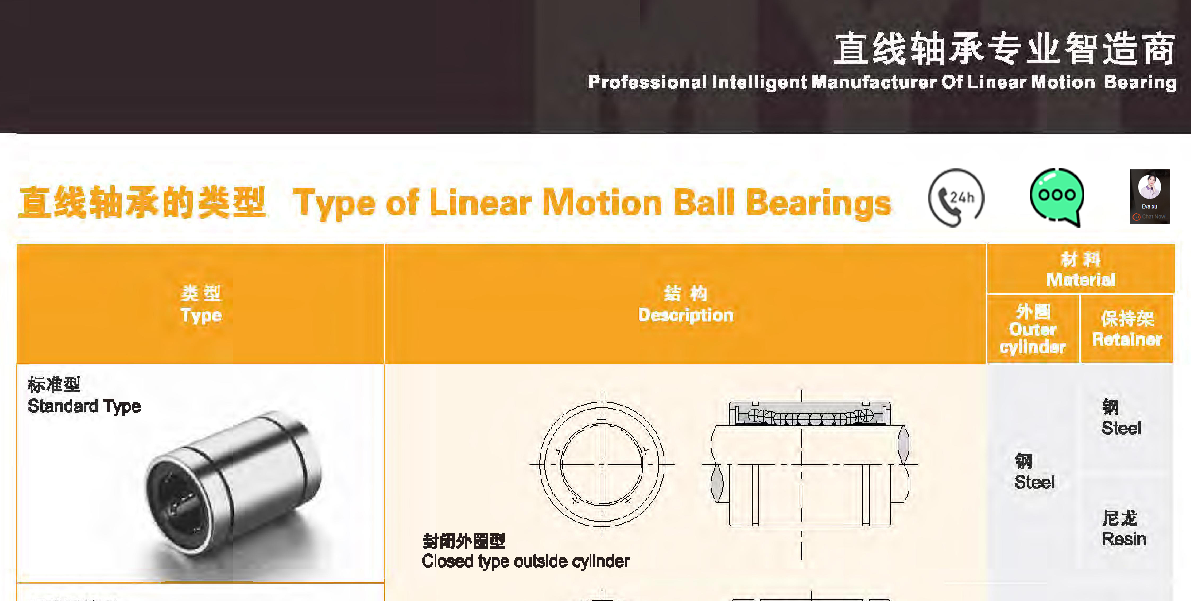 Industrial Bearing LM100UU Standard Type Linear Motion Ball Bearing Seals On Both Side High Precision,Rigidity Resin Retainer from China supplier