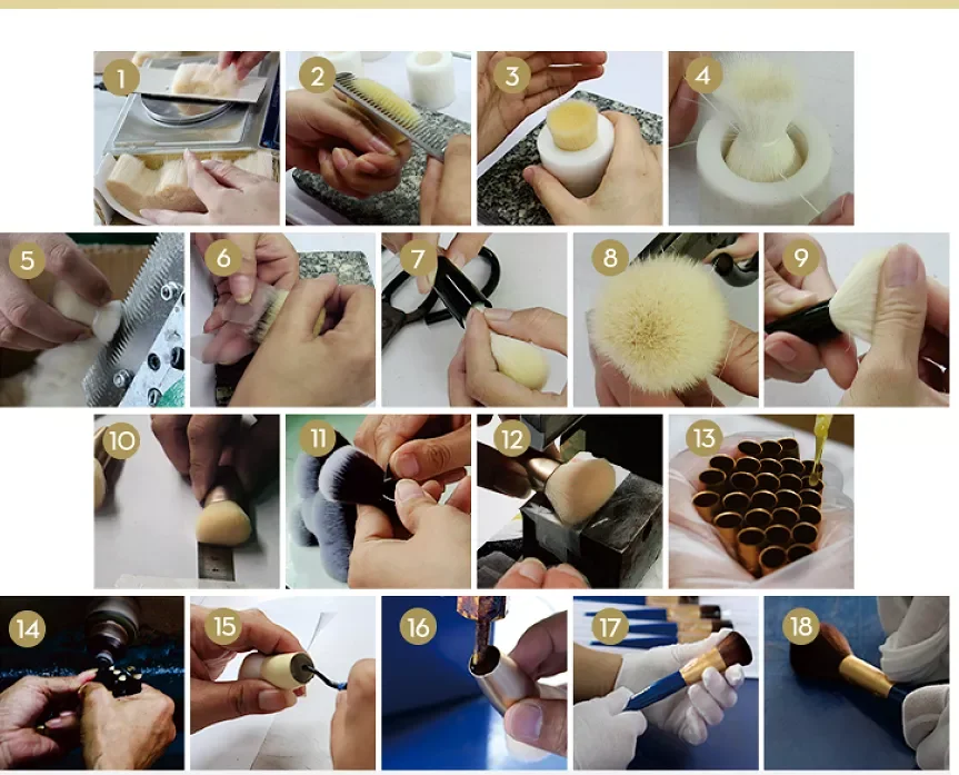 High Quality private label With Diamond Maquiagem Pinceaux Makeup Brush Set from China supplier