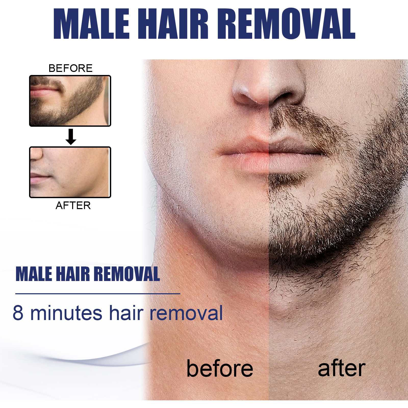 High Quality Fsat Men Beard Armpit Chest Body Fast Hair Removal Cream Gentle Hair Removal Delays Hair Growth from China supplier