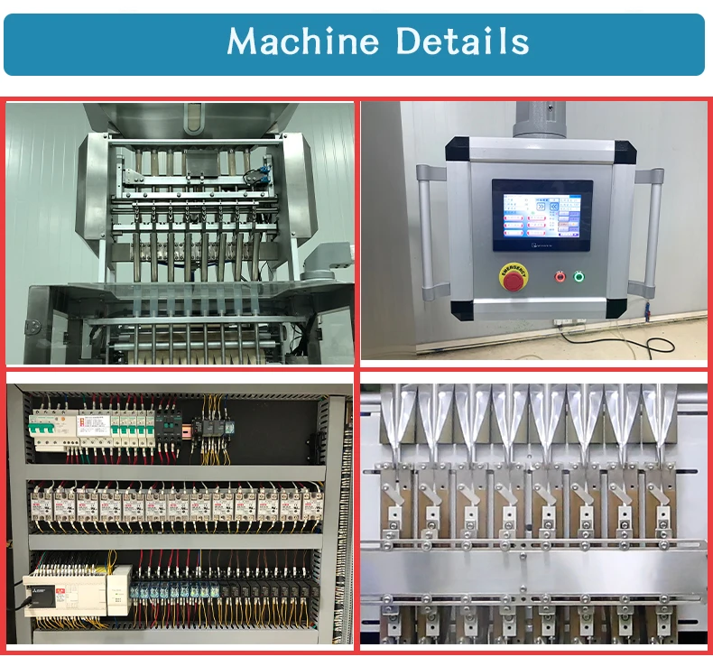 High speed multi lane 1/3g 5g 7g stick sugar packing coffee powder stick filling automatic packaging machine from China supplier
