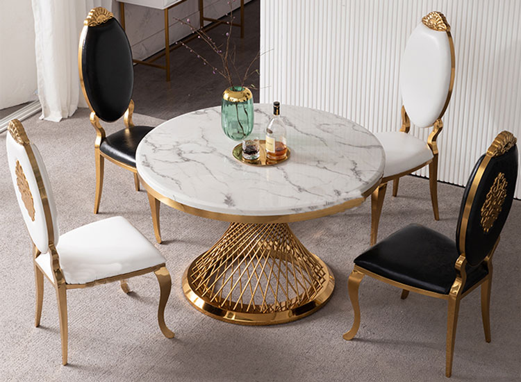 New design PU metal customized furniture stainless steel wedding event chair