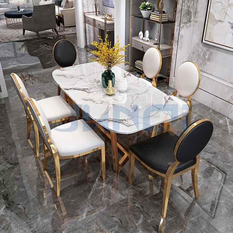 Высокий круг задней бархатной ткани роскошный набор из 6 ужина