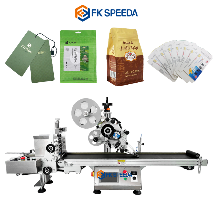 FK622 Mylar Bag Labeling Machine Flat Surface Pouch Applicator With Paging Machine from China supplier