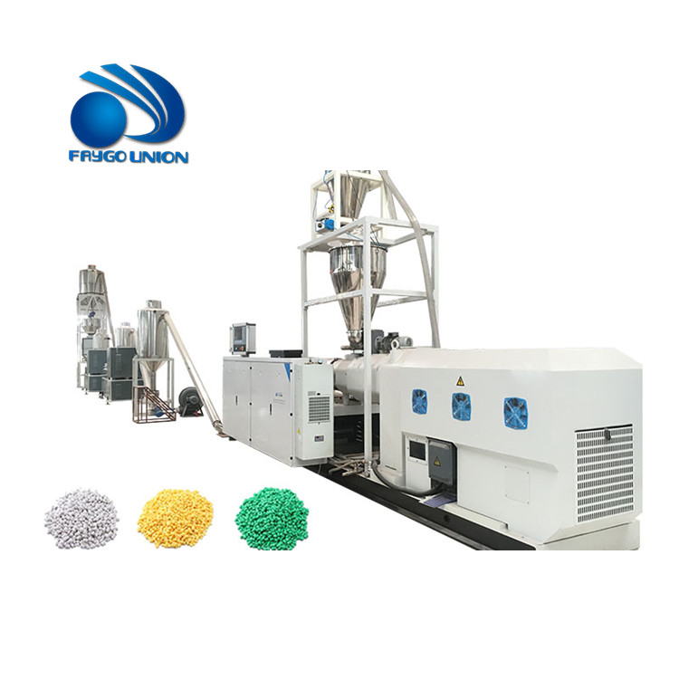 FAYGO UNION Plastic Film Single Stage Extruder Melt Pellets Granules Die Cut Machine from China supplier