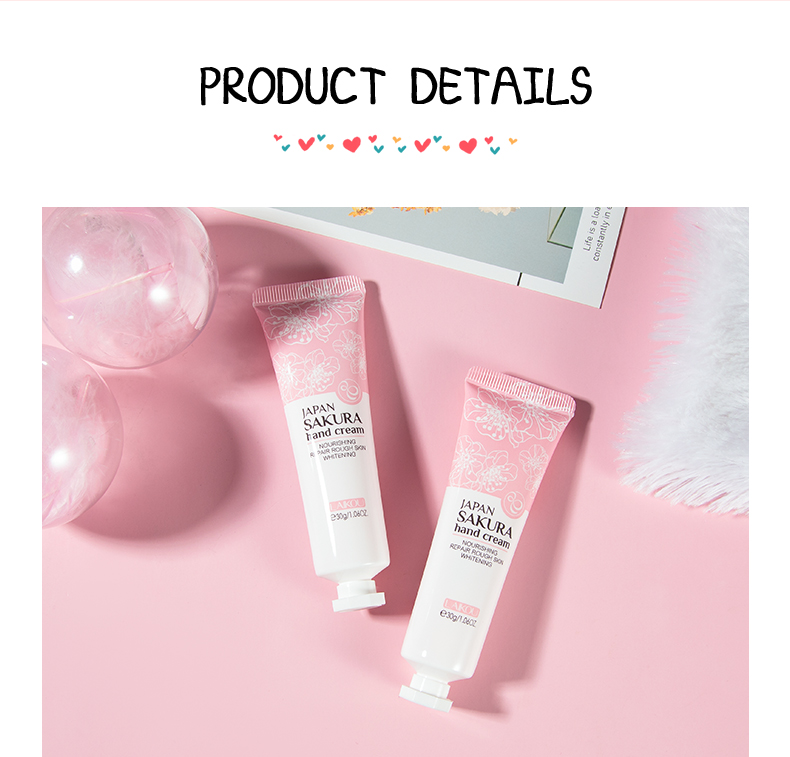 Hot-selling Sakura Fragrance Hand Cream Whitening Moisturizing Soothing Anti-chapping Repair Rough Skin Hand Care from China supplier
