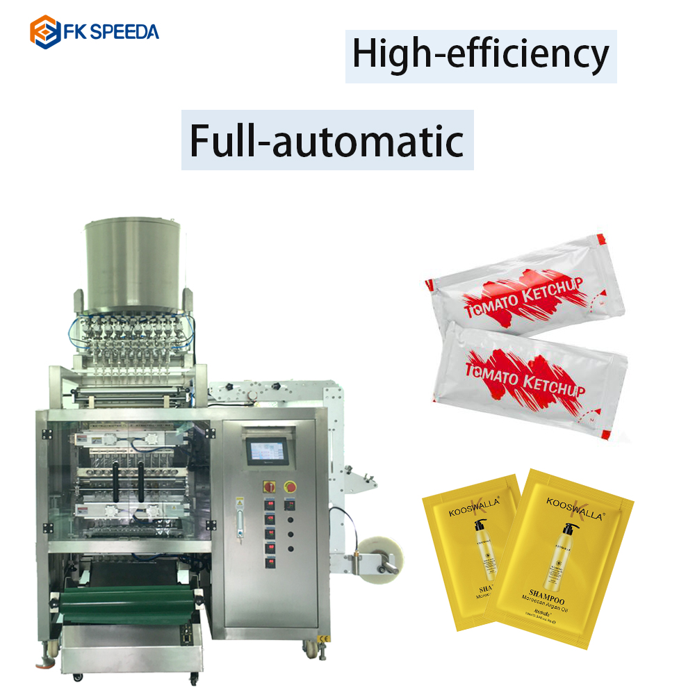 Automatic 6 Lane Sachet Liquid Packing Machine Salad Dressing Sauce Bag Filling Machine from China supplier