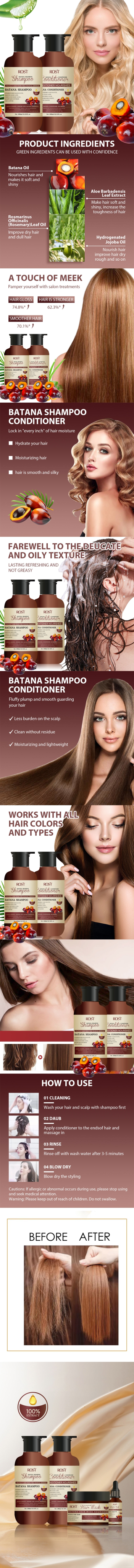 OEM ODM Natural Batana Oil Anti Hair Loss Moisturerizing Repairing Conditioner Hair Growth Shampoo Products Set from China supplier