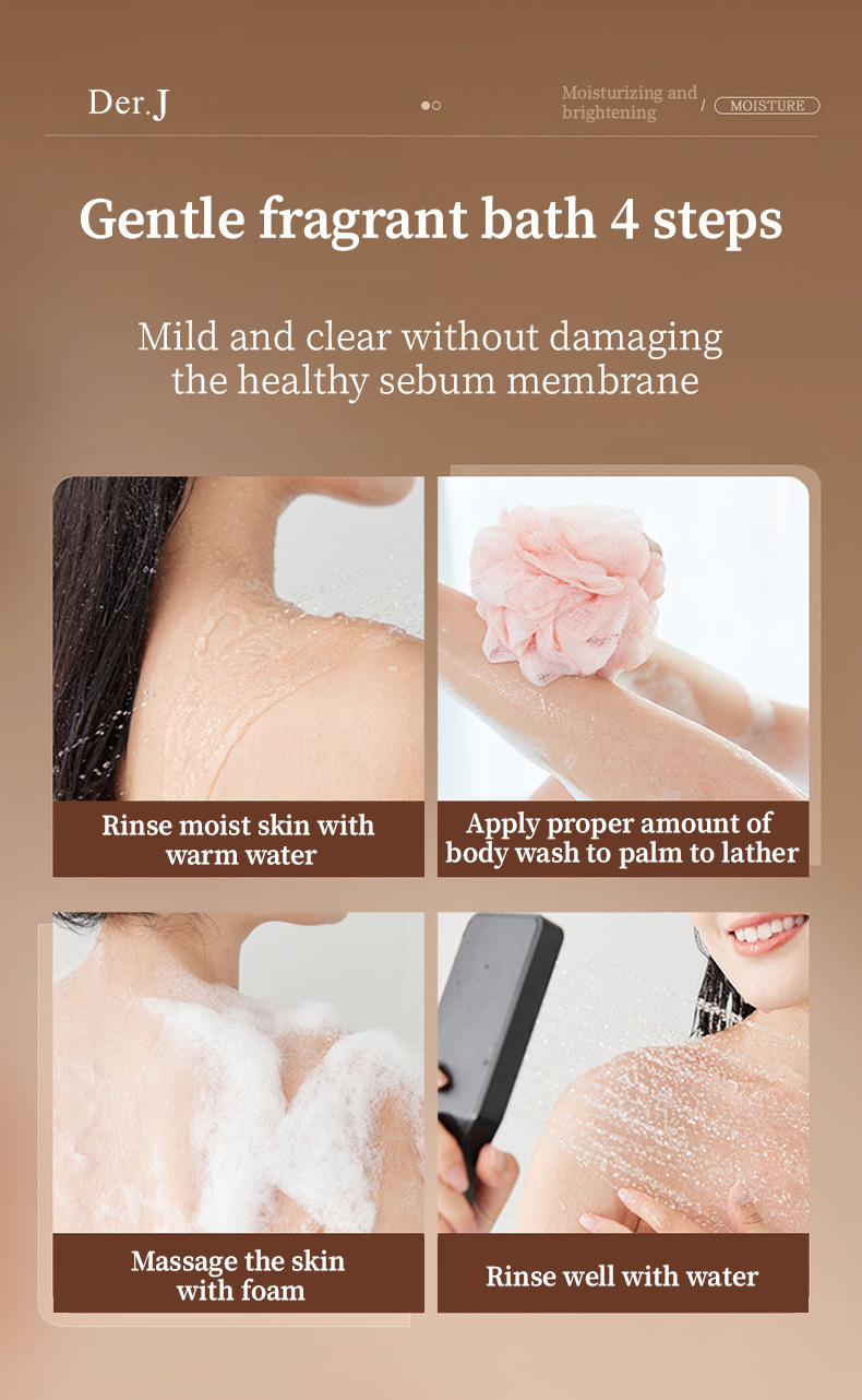 Private Logo Nicotinamide Perfumed Essential Oil Body Wash Moisturizing Lasting Fragrance 3 in 1 Shower Gel for Women Products from China supplier