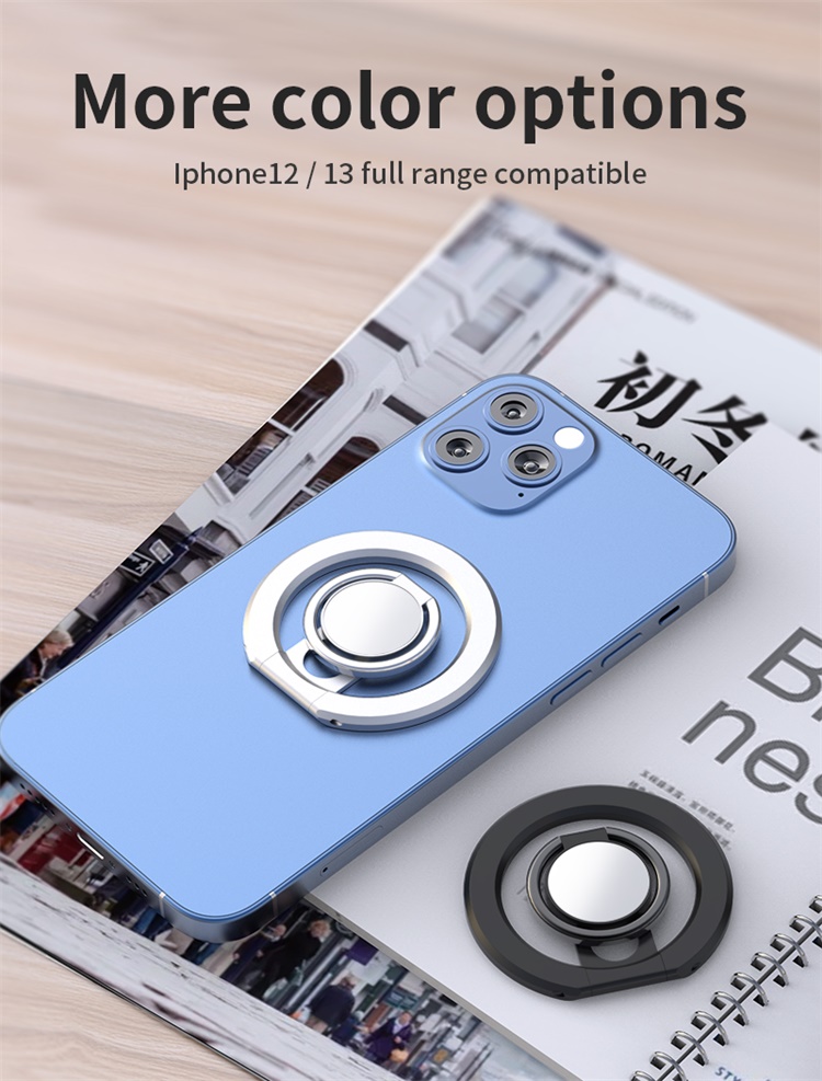 For MagSafe Magnetic Ring Phone Holder for iPhone 360 Degree Rotating Foldable Magnet Cell Phone Grip Kickstand from China supplier