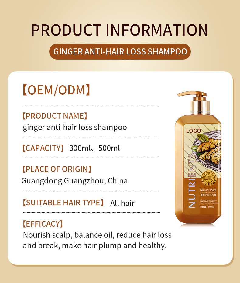 Factory Direct 500ml Herbal Hair Shampoo Hair Loss Treatment Shampoo Organic Turmeric Hair Loss Products from China supplier